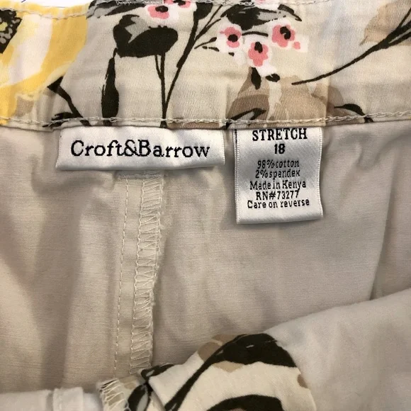 Floral Skirt Skort Stretch Sz 18 - Picture 3 of 4